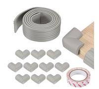 sourcing map 6.5 ft x 3.15 Inch Edge Corner Protector with 10 Corners Protectors for Furniture Table Corner Guard, Cabinet Door Bumper, Grey