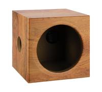 sourcing map 6.5 Inch Ported Wooden Speaker Enclosure, Striped Wood Single Vented Subwoofer Box Car Audio Truck Speaker Box for DIY Home Vehicle Audio Custom Sound Supplies