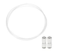 sourcing map 6.56ft PTFE Tubing Hose, 2.5mm ID x 4 mm OD Insulating 3D Printer Hose Ultra-Smooth with Pneumatic Fittings for 3D Printer Conveying Tubing, Transparent