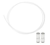 sourcing map 6.56ft PTFE Tubing Hose, 3mm ID x 4 mm OD Insulating 3D Printer Hose Ultra-Smooth with Pneumatic Fittings for 3D Printer Conveying Tubing, Transparent