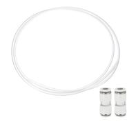 sourcing map 6.56ft PTFE Tubing Hose, 4mm ID x 6 mm OD Insulating 3D Printer Hose Ultra-Smooth with Pneumatic Fittings for 3D Printer Conveying Tubing, Transparent