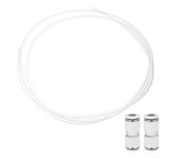 sourcing map 6.56ft PTFE Tubing Hose, 5mm ID x 6 mm OD Insulating 3D Printer Hose Ultra-Smooth with Pneumatic Fittings for 3D Printer Conveying Tubing, Transparent