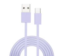 sourcing map 6.56ft USB Type C Charger Cable, 2A Type-C to USB A Braided Charging Cord Data Transfer Cable for Tablet Phone LED Desk Lamp Drone, Purple
