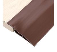 sourcing map 6.56Ft x 2.8" x 0.71" Floor Transition Strip, Self Adhesive Carpet Edge Strip, Vinyl Gap Cover, Laminate Edge Trim for Uneven Surfaces from 1/2" to 9/16", Coffee