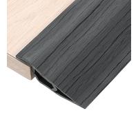 sourcing map 6.56Ft x 2.8" x 0.91" Floor Transition Strip, Self Adhesive Carpet Edge Strip, Vinyl Gap Cover, Laminate Edge Trim for Uneven Surfaces from 11/16" to 13/16", Dark Gray Wood Grain