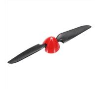 sourcing map 6.5x4 Inch RC Plane Propeller, RC Folding Propellers Spinner Size D30.5xH25mm 3.17mm Motor Shaft Dia 2-Vane with Nylon Plastic Spinner for Airplane Helicopter(Black)
