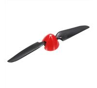 sourcing map 6.5x4 Inch RC Plane Propeller, RC Folding Propellers Spinner Size D30.5xH25mm 3.17mm Motor Shaft Dia 2-Vane with Nylon Plastic Spinner for Airplane Helicopter(Black Red)