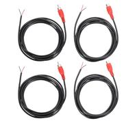 sourcing map 6.6FT RCA to Bare Wire Speaker Cable, 22AWG Replacement Red RCA Female Male Plug to Open End Pigtail Audio Cable Connector Adapter for Amplifier, Home Audio Speakers, Pack of 4