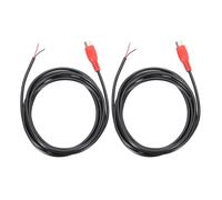 sourcing map 6.6FT RCA to Bare Wire Speaker Cable, 22AWG Replacement Red RCA Female Plug to Open End Pigtail Audio Cable Connector Adapter for Amplifier, Home Audio Speakers, Pack of 2