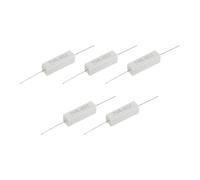 sourcing map 6.8 Ohm Ceramic Cement Resistor, 7W Power Wirewound Horizontal Cement Resistor Kit Tolerance 5% for Audio Equipment Power Adapters Frequency Divider Circuit Board(Pack of 5)