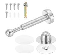 sourcing map 6.9" Magnetic Door Stoppers, Adjustable Door Stops Bumper, Stainless Steel Wall Protector for Bottom, Top of Door, Home, Office, Silver