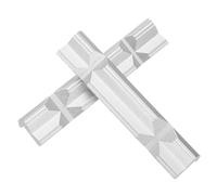sourcing map 6" Aluminum Vise Jaws with Magnetic V-Type Soft Rubber Pads Covers Durable Multi-Purpose Vises Protector Kit for Holding Wood Plastic Tube Plumbing Silver
