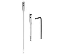 sourcing map 6" and 12" Screwdriver Bit Holders Set Carbon Steel Torsion Impact Bit Holder 1/4 Inch Hex Shank Quick Release Extension Adapter with Spanner for Industry Home Auto, Gray