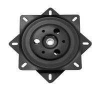 sourcing map 6" Bar Stool Swivel Replacement, 360° Rotation Lazy Susan Turntable, Square Semi-Ball Bearing Seat Swivel Base Mount Plate for Recliner Chair or Table, Black (150x1.5mm)