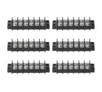 sourcing map 6 Circuits Screw Terminal Blocks, 750V 32A 11mm Pitch Dual Rows Screw Terminals Strip Wire Connectors for Electrical Wire Connecting, Pack of 6