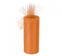 sourcing map 6 Inch 25 Yards Tulle Ribbon Rolls Pastel Netting Fabric Net Cloth for Gift Wrapping Christmas Wedding DIY Crafts, Orange