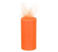sourcing map 6 inch 50 Yards Tulle Ribbon Rolls Pastel Netting Fabric Net Cloth for Gift Wrapping Christmas Wedding DIY Crafts, Orange