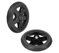 sourcing map 6 Inch Dia Shopping Cart Wheels Replacement 2 Pcs Heavy Rubber Foaming Trolley Wheel Repair for Grocery Carts Supermarket Garbage Trash Can, Black