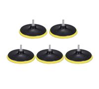 sourcing map 6 Inch Hook and Loop Sanding Disc Pads M14 Shank PP Drill Sanding Attachment, Sand Paper for Power Tools - Yellow + Black 5 Set 10pcs