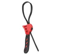 sourcing map 6 Inch Oil Filter Strap Wrench Adjustable Rubber Strap Wrench with Reinforced Belt for Industry Household Pipe Mechanics Plumber Jar Opener, Red