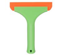 sourcing map 6 Inch Shower Squeegee for Glass Doors, All-Purpose Bath Squeegee with Handle for Bathroom Window Mirror Car Glass, Green/Orange