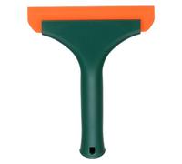 sourcing map 6 Inch Shower Squeegee for Glass Doors, All-Purpose Bath Squeegee with Handle for Bathroom Window Mirror Car Glass, Dark Green/Orange