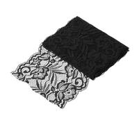 sourcing map 6 Inch Wide 3 Yard Elastic Lace Ribbon Black Floral Pattern Stretch Lace Trim Embroidered Fabric for Sewing Making and DIY Crafts Gift Wrapping Bouquets Wedding Decor