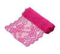 sourcing map 6 Inch Wide 3 Yard Elastic Lace Ribbon, Stretch Floral Pattern Lace Trim Embroidered Fabric for Sewing Making and DIY Crafts Gift Wrapping Bouquets Wedding Decor(Dark Rose Red)