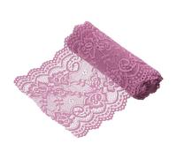 sourcing map 6 Inch Wide 3 Yard Elastic Lace Ribbon, Stretch Floral Pattern Lace Trim Embroidered Fabric for Sewing Making and DIY Crafts Gift Wrapping Bouquets Wedding Decor(Light Purple)