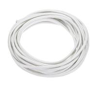 sourcing map 6 Meter/19.68ft 17AWG High Temp Wire, Flexible Mica Cable, Insulated 500 Degrees Celsius High Temperature Braided Wire Cable Resistant Electrical for Lamp Boiler Heater, White