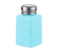 sourcing map 6 Oz/180ml Alcohol Push Down Pump Dispenser Bottle Press, Blue
