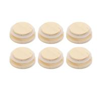 sourcing map 6 Pack Bamboo Mason Jar Lids, 52mm/2.05inch Wooden Mason Jar Lid Bamboo Lids Wide Mouth Mason Jars with Silicone Sealing Rings for Dry Food Storage
