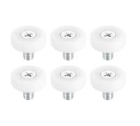 sourcing map 6 Pack Drawer Rollers, 19mm Plastic Drawer Pulley Sliding Positioning Rollers Slide Guide Bearing Small Pulleys for File Cabinet Slides, White