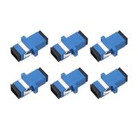 Sourcing Map 6 Pack Fiber Optic Coupler SC/UPC Single Mode Simplex Fiber Optical Cable Adapter for Network Internet