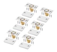 sourcing map 6 Pack Magnet Door Catch, Adjustable Magnetic Closet Ball Door Catch with Screws, Stainless Steel Latch Replacement for Top of Doors, Invisible Cabinet, Closet, Bedroom, (Silver)