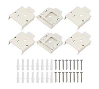 sourcing map 6-Pack Metal Mounting Brackets Roller Blind Buckles, Universal Replacement Brackets for Indoor/Outdoor Roller Shade Vertical Blinds Accessory, Beige