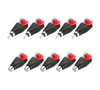 sourcing map 6 Pack RCA Male Female Speaker Wire Cable Solderless Metal Nickel Plating RCA Speaker Wire Adapter to Audio Male Female Connector Adapter Plug Jack, Black