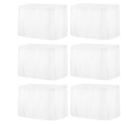 sourcing map 6 Pack White Plastic Table Skirts, 29 in x 14 Ft Table Skirts for Rectangle Tables, Disposable Table Covers for Birthday Wedding Party