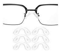 sourcing map 6 Pairs Eyeglass Nose Pad 29mm Thickness Silicone Anti-Slip Glasses Nose Grips U Shaped Glasses Nose Pads for Plastic Frames Glasses Sunglasses, Clear