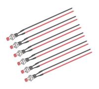 sourcing map 6 Pcs 1A 250V AC 7mm Mini Momentary Push Button Switch SPST PBS-110 NO Red Switch Button with Pre-Soldered Wires for Electronic Devices Household Appliances