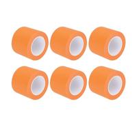 sourcing map 6 Pcs 2 Inch Wide 14 Yards Orange Masking Tape Painters Tape Rolls for Home Office Commercial Contractor Clean Drip-Free Painting Wide Crepe Paper