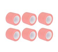 sourcing map 6 Pcs 2 Inch Wide 14 Yards Pink Masking Tape Painters Tape Rolls for Home Office Commercial Contractor Clean Drip-Free Painting Wide Crepe Paper