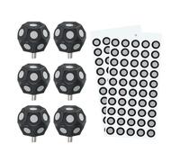 sourcing map 6 Pcs 3D Magnetic Ball Marker with 100 Pcs 6x10mm 3D Scanning Markers 3D Tracking Dots Reference Point 3D Target Diffuse Reflection Markers 3D Scanner Turntable Compatible