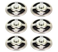 sourcing map 6 Pcs 3W 8 Ohm Small Speakers Metal Shell Round Internal Micro Magnet Speaker for Mini Speakers DVD EVD Multimedia Mobile Portable Advertising Machine