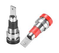 sourcing map 6 Pcs 4mm Banana Jack Binding Post Female Socket Plug Terminal Connector for Loudspeaker Amplifier Red Black