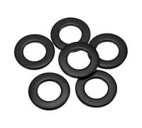 sourcing map 6 Pcs 5/8" ID x 15/16"mm OD Flat Washers, 304 Stainless Steel Metal Washers Black Zinc Sealing Crush Rings for Screws and Bolts