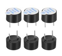 sourcing map 6 Pcs Active Buzzer DC 5V 9x5.5mm 5mm Pitch Electric Tone Buzzer Alarm Piezo Beep Sounder Continuous Sound Beep for Computer Physics Circuits Alarm Safety Warehouse House Shop
