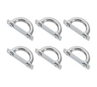 sourcing map 6 Pcs Arch Bridge Buckle, Metal D-Ring Connector Buckles Shackle 25x13x4mm for Bag Hanger Purse Strap DIY Craft, Silver