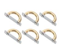 sourcing map 6 Pcs Arch Bridge Buckle, Metal D-Ring Connector Buckles Shackle 25x14x4mm for Bag Hanger Purse Strap DIY Craft, Light Gold