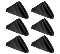 sourcing map 6 Pcs Black Satin Napkins, 12x12 Inch Dinner Napkins Cloth Washable Polyester Soft Square Table Decoration for Restaurant Parties Wedding Dining Banquet Event